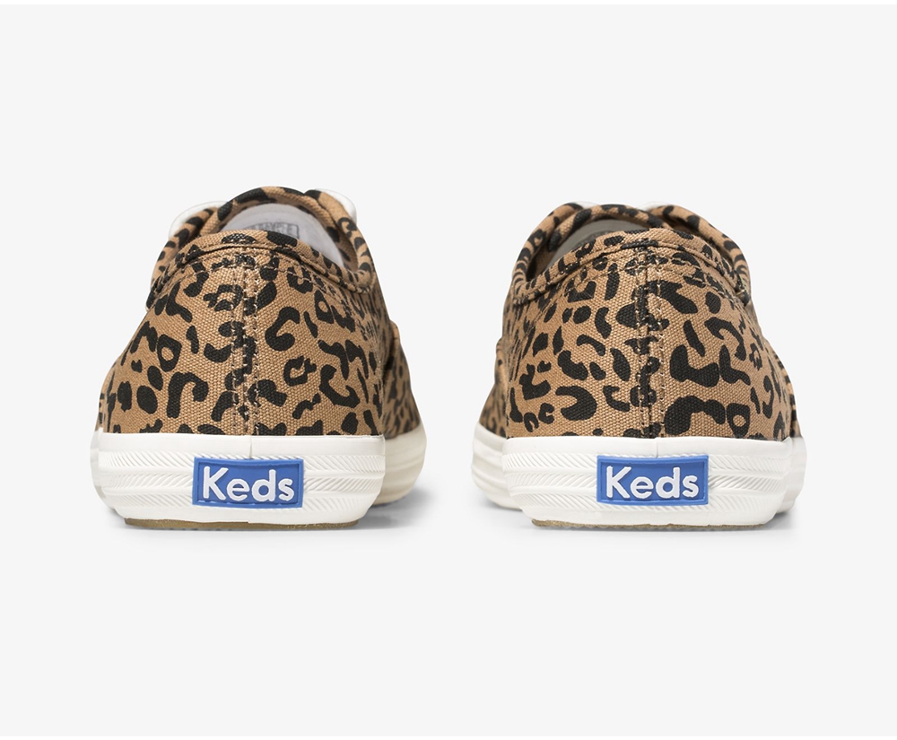 Zapatillas Keds Mujer Marrones - Washable Champion Animal - 758-VYWDHK